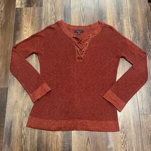 American Eagle Women’s Jegging Fit Oversized Pullover Sweater Rust Red Small
